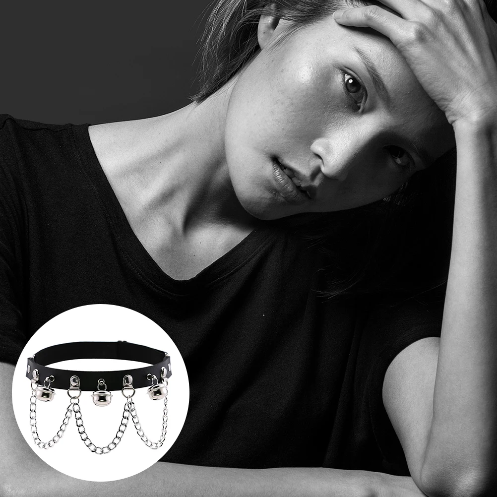 

1Pcs PU Leg Ring Punk Style Chain Loop for Stage Performance Halloween Cosplay Party Gothic Chic Leg Ring
