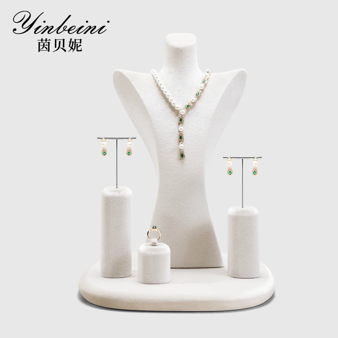 New high-end velvet original design portrait model neck necklace display rack display props