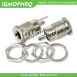 5PCS DC099 5.5 mm x 2.1mm DC Power Jack Socket Female Panel Mount Connector Metal DC-099 Open Hole 11MM 5.5*2.1 5.5*2.5 5.5x1.3