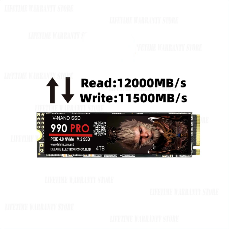 내장형 솔리드 스테이트 드라이브 HDD 하드 디스크, PS5 데스크탑 PC 노트북용 SSD M2 Nvme M.2 2280 PCIe 4.0X4 990 PRO 4TB 2TB 1TB, 8TB, 신제품