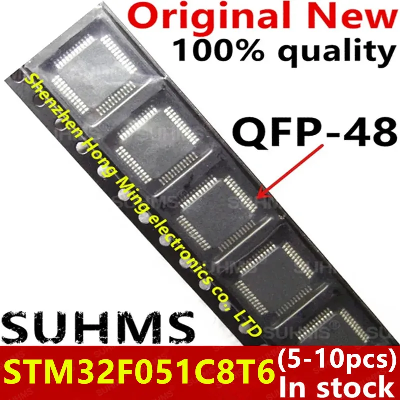

(5-10 шт.) 100% новый набор микросхем STM32F051C8T6 STM32F 051C8T6 QFP-48