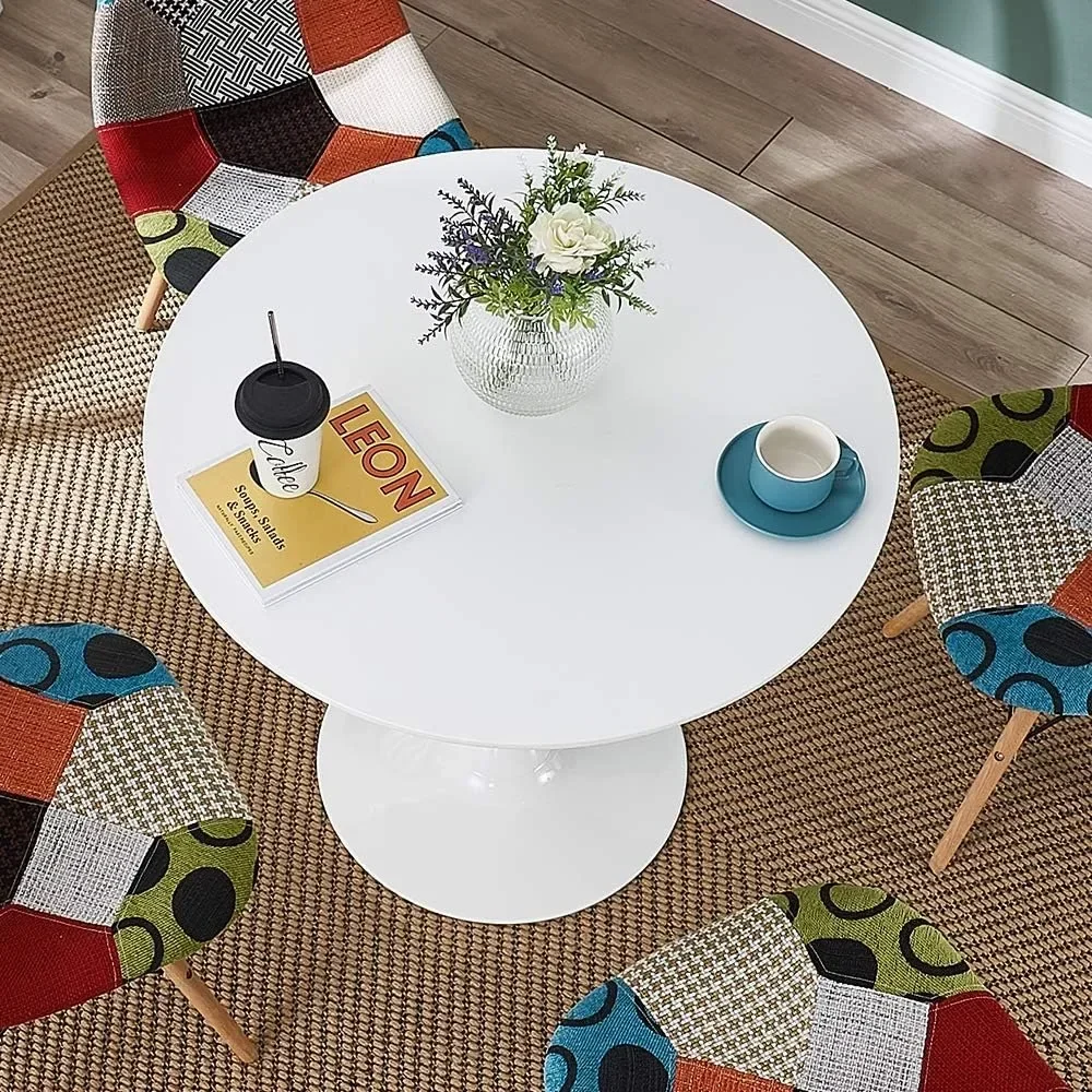 Une Table Salle à manger Ronde Moderne Colorée, Mobilier Cuisine, Table Loisirs, Table de Salon, en effet, 31.5
