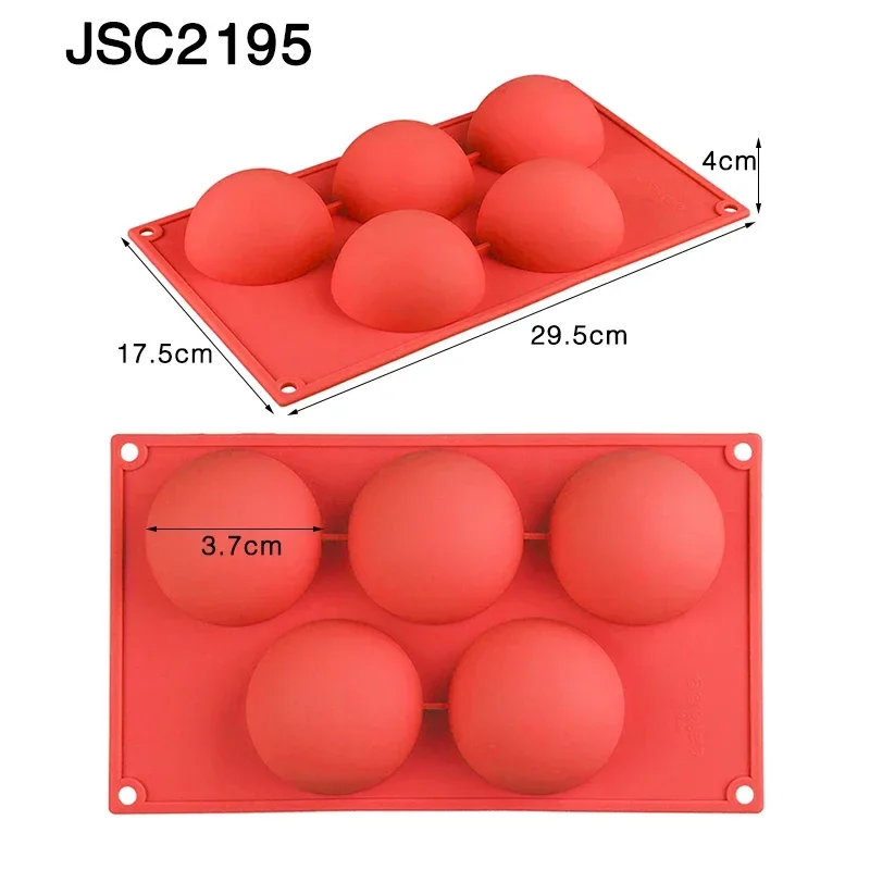 SJ 9 Types Half Sphere/Flat Round Silicone Mold Cake Decorating Tools Silicone Mold Chocolate Cookies Sandwich Bakeware