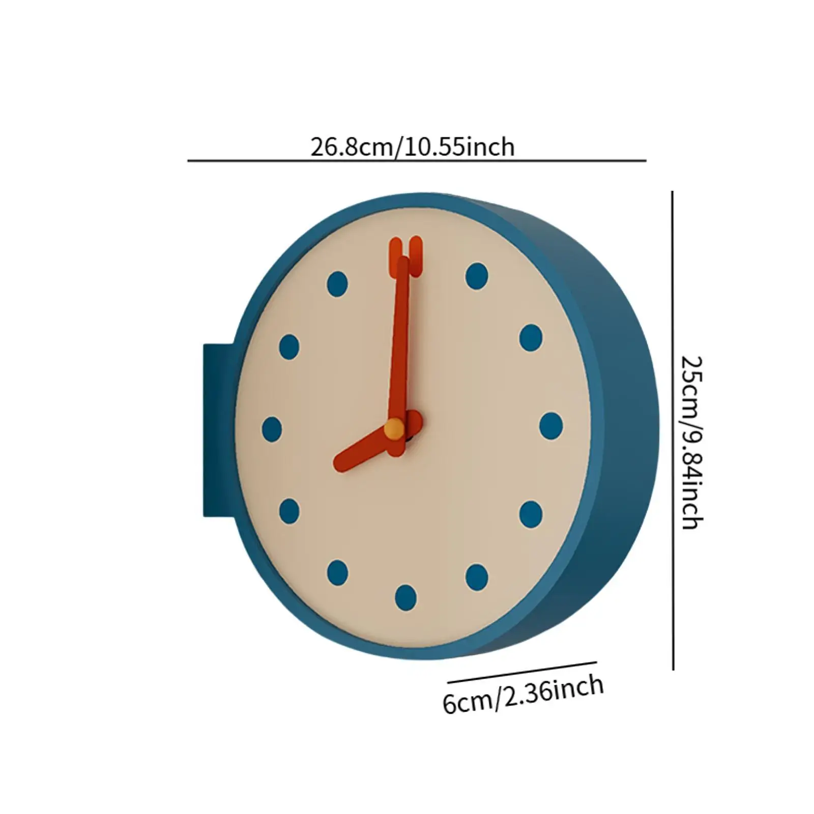 

Minimalist Double Sided Corner Wall Clock Decorative Silent Quartz Movement for Living Room Hotel Housewarming Gift