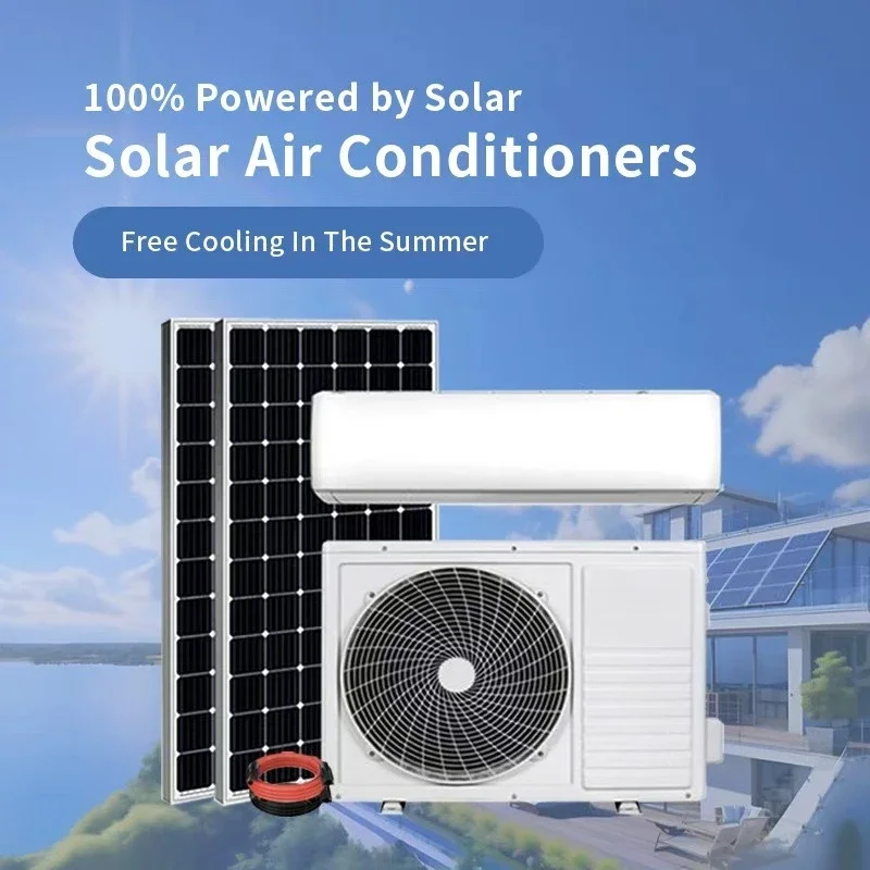 Solar air conditioner saves energy, photovoltaic electricity during the day and air conditioner saves electrical appliances
