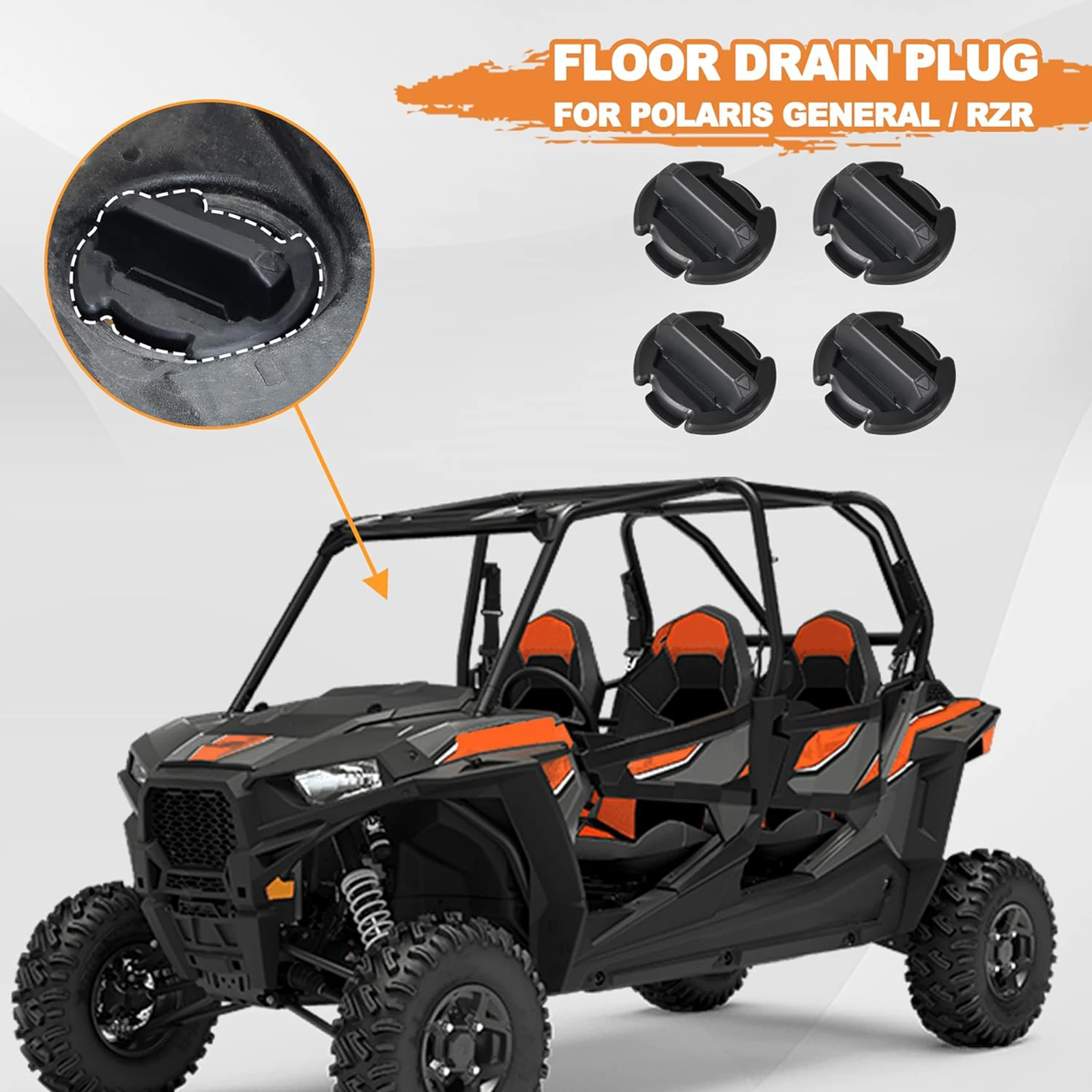 

Заглушка для слива воды для Polaris RZR 900 XP 1000 Turbo General 2014-2019, OE 8414694, ABS, черная, прямая замена, крышка сливного отверстия