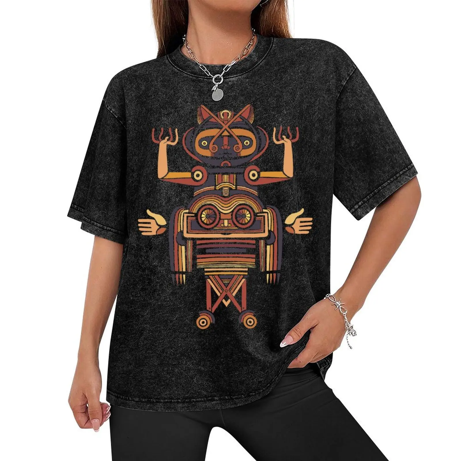 robot antics T-Shirt man clothes tops graphic t shirts hippie clothes mens graphic t-shirts hip hop