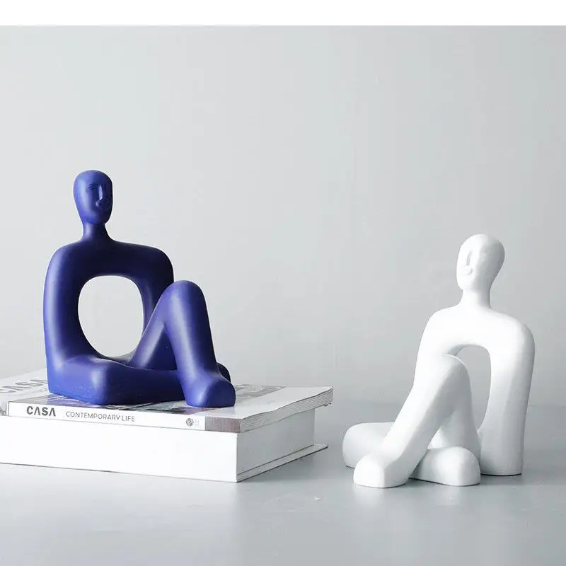 

Minimalism Hollow Figure Statue Character Resins Crafts Ornaments Modern Home Decor Abstract Sculpture Desk Decoration