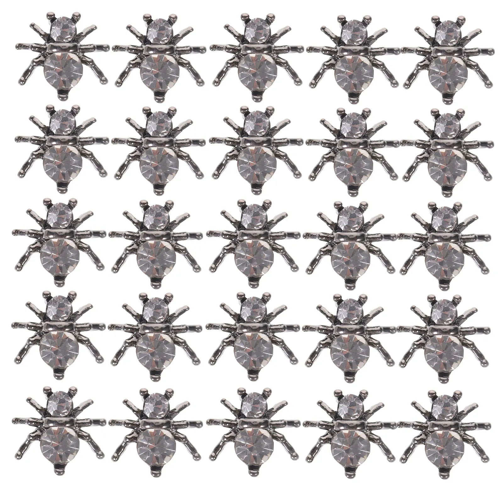 

100 pcs Metal Nail Accessories Spider Crystal Decor Rhinestones DIY for Nails Halloween Christmas Wedding Birthday New Year