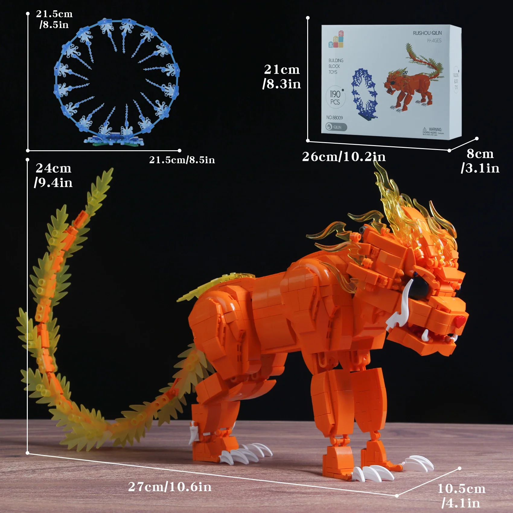 

Волшебный фильм «Фантастические звери» Цзоу, китайские мифические животные, строительные блоки, модель кошки, льва, собранная игрушка, Рождественский подарок для детей