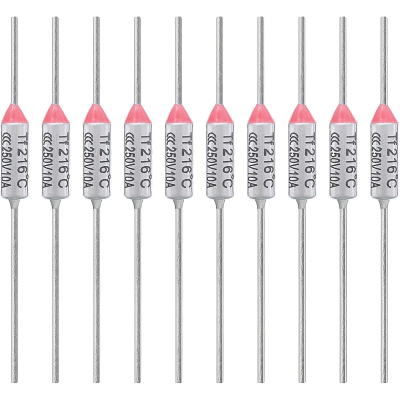 

Pack of 10 Thermal Fuses TF 216 Degrees Celsius 10 A 250 V AEC216E Temperature Fuse 216 °C Thermal Fuses