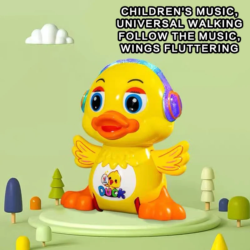 Cute Yellow Duck Toy for Babies Electric Swaying Dancing Toy with Colorful Sound And Light Perfect Gift for Baby Playtime