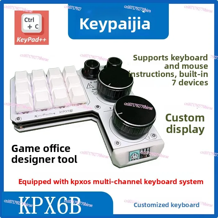 Bluetooth Dual-mode Display KPX6B Mechanical Keyboard Wireless Custom Four-knob Designer Programming Customization - Image 4