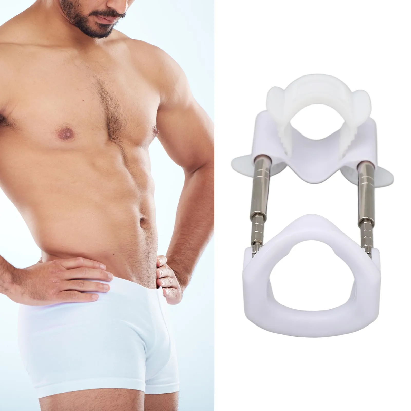 Penis Traction Device Strength Training Wearable Adjust Size Bracket Stretcher Tools For Men Men Penis Stretcher Bracket