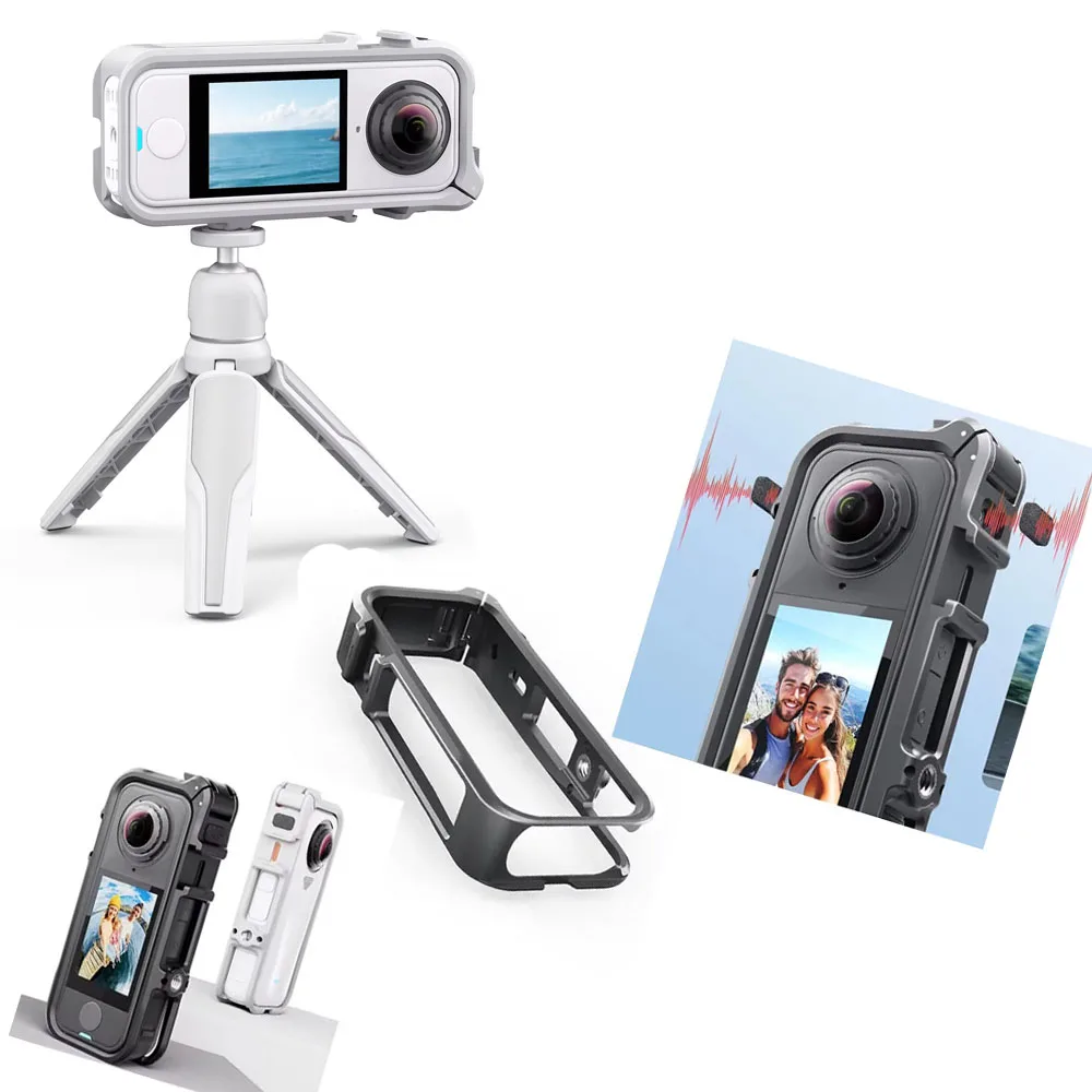 

X4 Air Expansion Frame Plastic for Insta360 X4 Air Multi-Function Camera Protective Accessory Black Gray