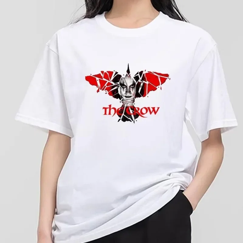 Man T-shirt  THE C-CROW Moive T Shirt Men Couple Combination Clothes Short Sleeve Collar Cotton Fashion