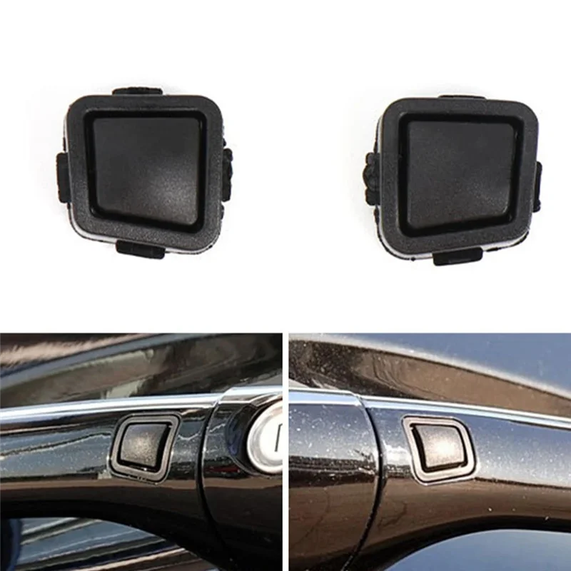 AB56-2Pcs مقبض الباب الخارجي أزرار غطاء بدون مفتاح الذهاب صالح ل W211 C209 W219 W251