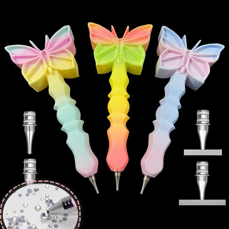 3D Butterfly Dot Diamond Pen Functional Diamond Drawing Pen Embroidery Electric Diamond Tool Diamond Painting Accessories Art
