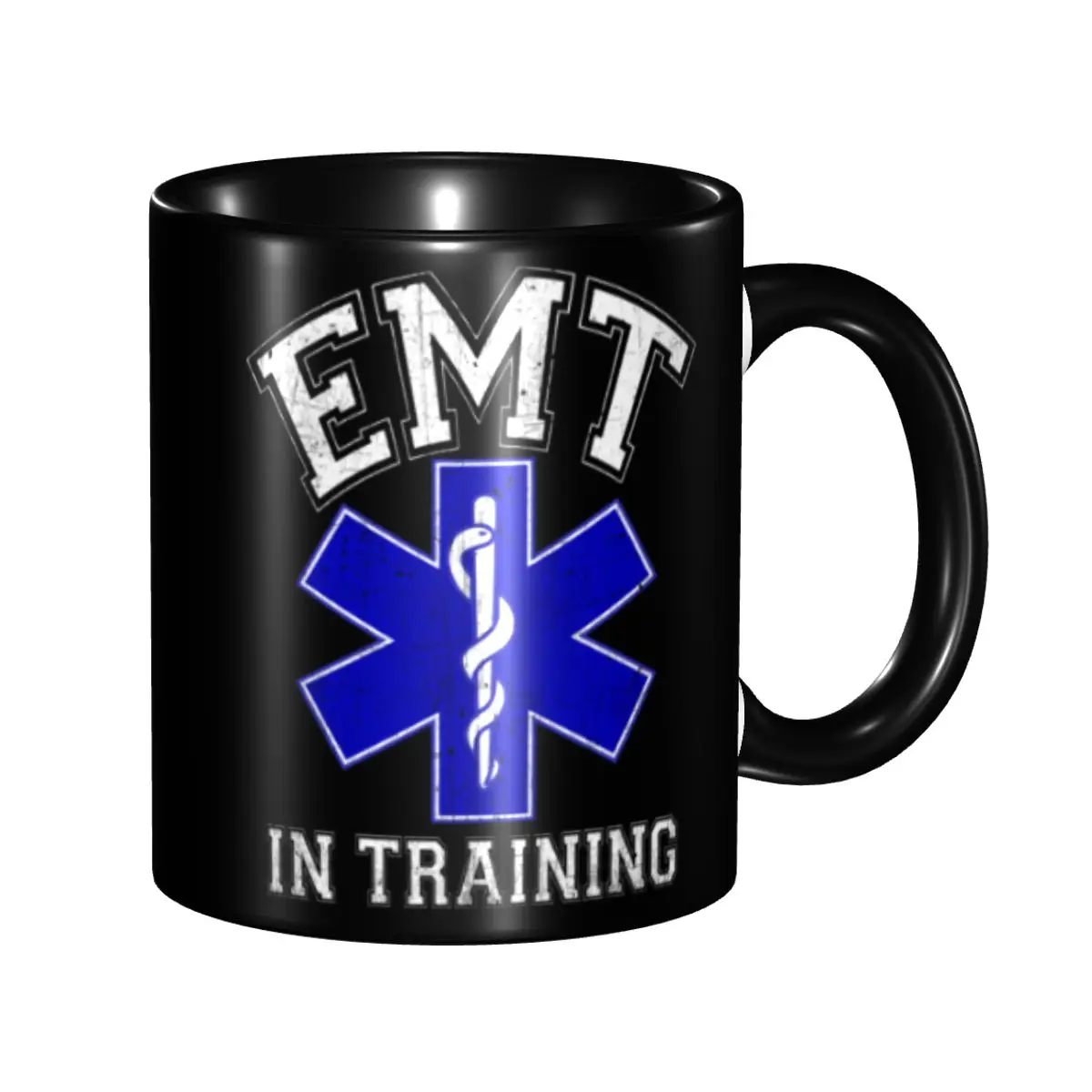 

Personalized Star Of Life Symbol Mug DIY Emt In Training Ceramic Milk Tea Coffee Cup