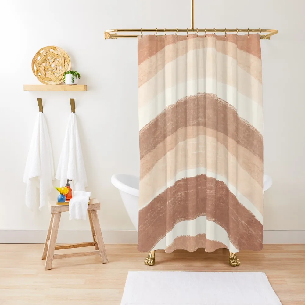 

Warm tones boho rainbow Shower Curtain Waterproof Bathroom Shower Anti-Mold Waterproof Shower Elegant Bathroom Curtain