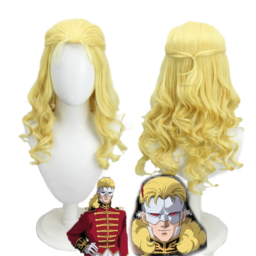

Mobile Suit Gundam UC Full Frontal Golden Blonde Cosplay Wig Anime Costume Hair