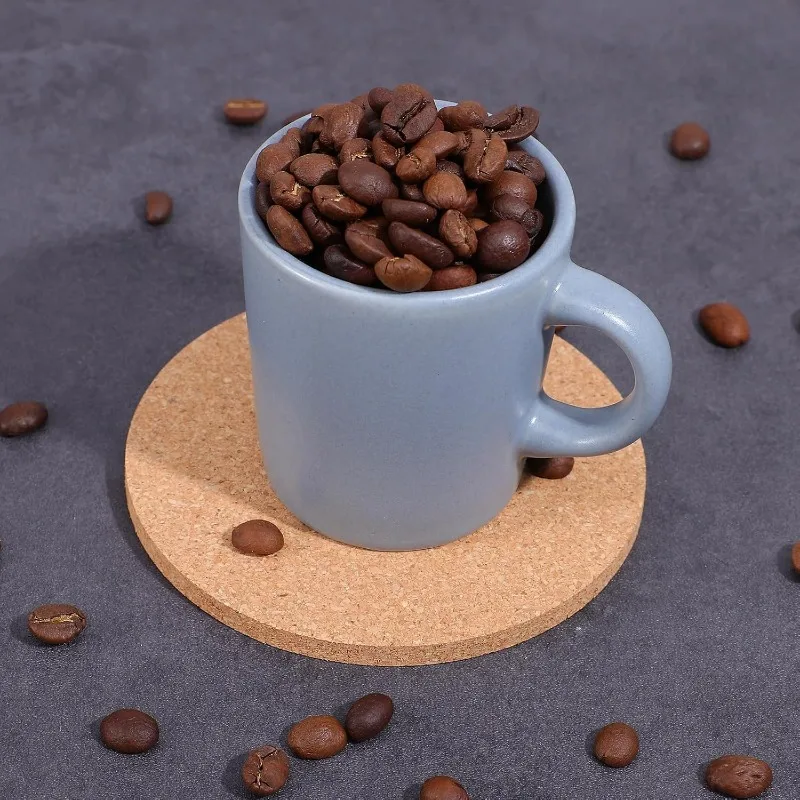 1-30PCS DIY Practical Cup Mat Round Naturally Wooden Pad Non-Slip Cork Coaster Tea Coffee Drinks Holder Table Decor Tableware