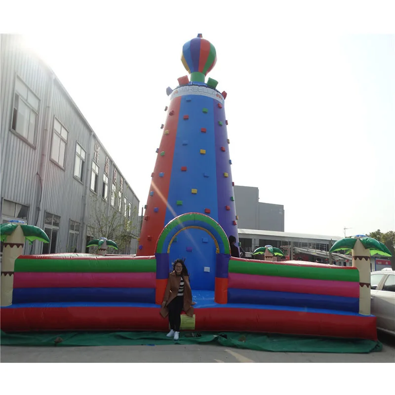 Customizable 0.55mm PVC inflatable climbing wall / inflatable rock climbing wall for children