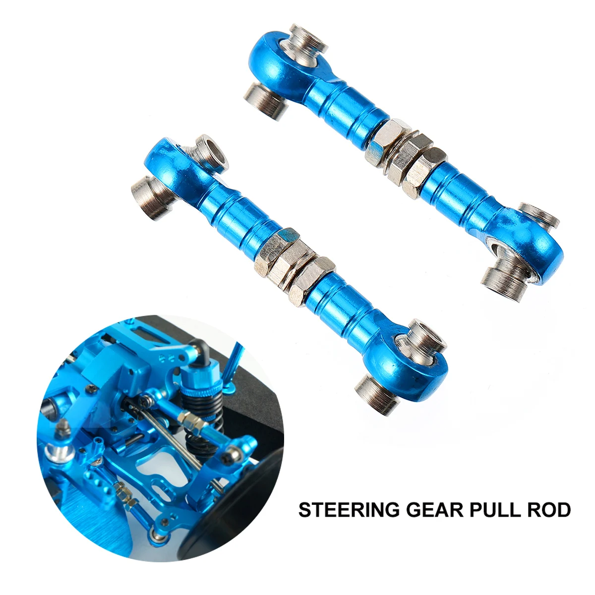 

2pcs Adjustable Steering Linkage Lightweight Corrosion Resistant Steering Rod For Rc Car Truck Environmental Friendly Soft Metal