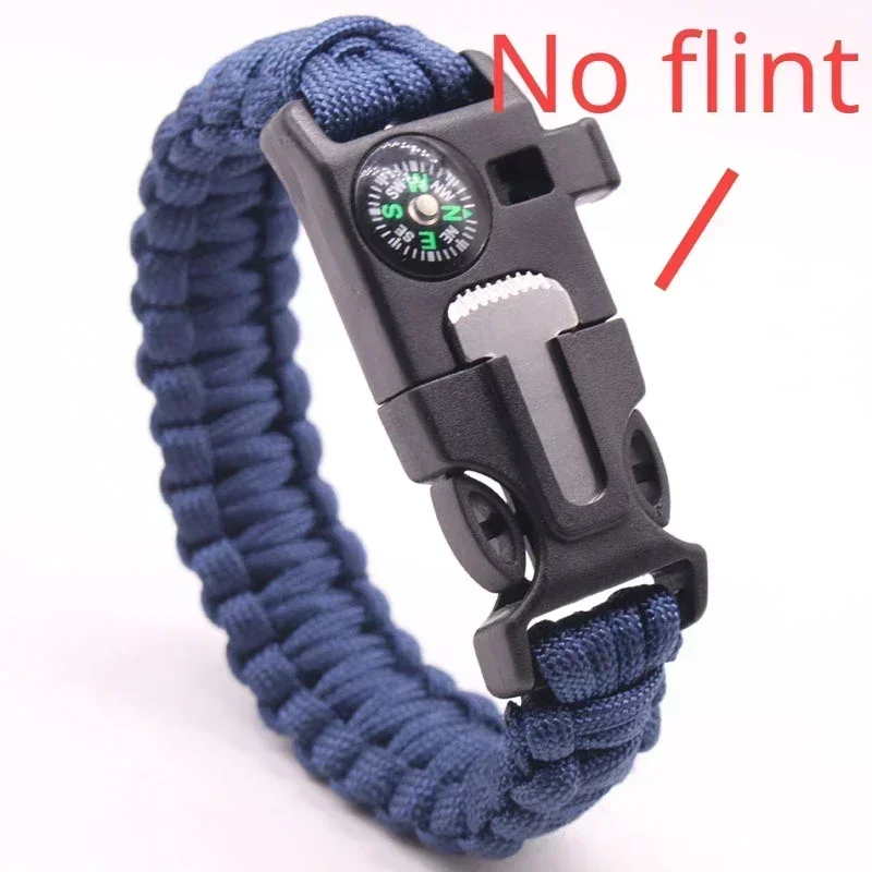 

1Pcs Outdoor Multi-function Survival Bracelet Military Emergency 4mm Paracord Wristband Scraper Whistle Buckle Tools