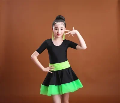 Abbigliamento da ballo per bambini Salsa Tango Rumba Samba Costume bambino capretto vestito da ballo latino professionale per ragazze
