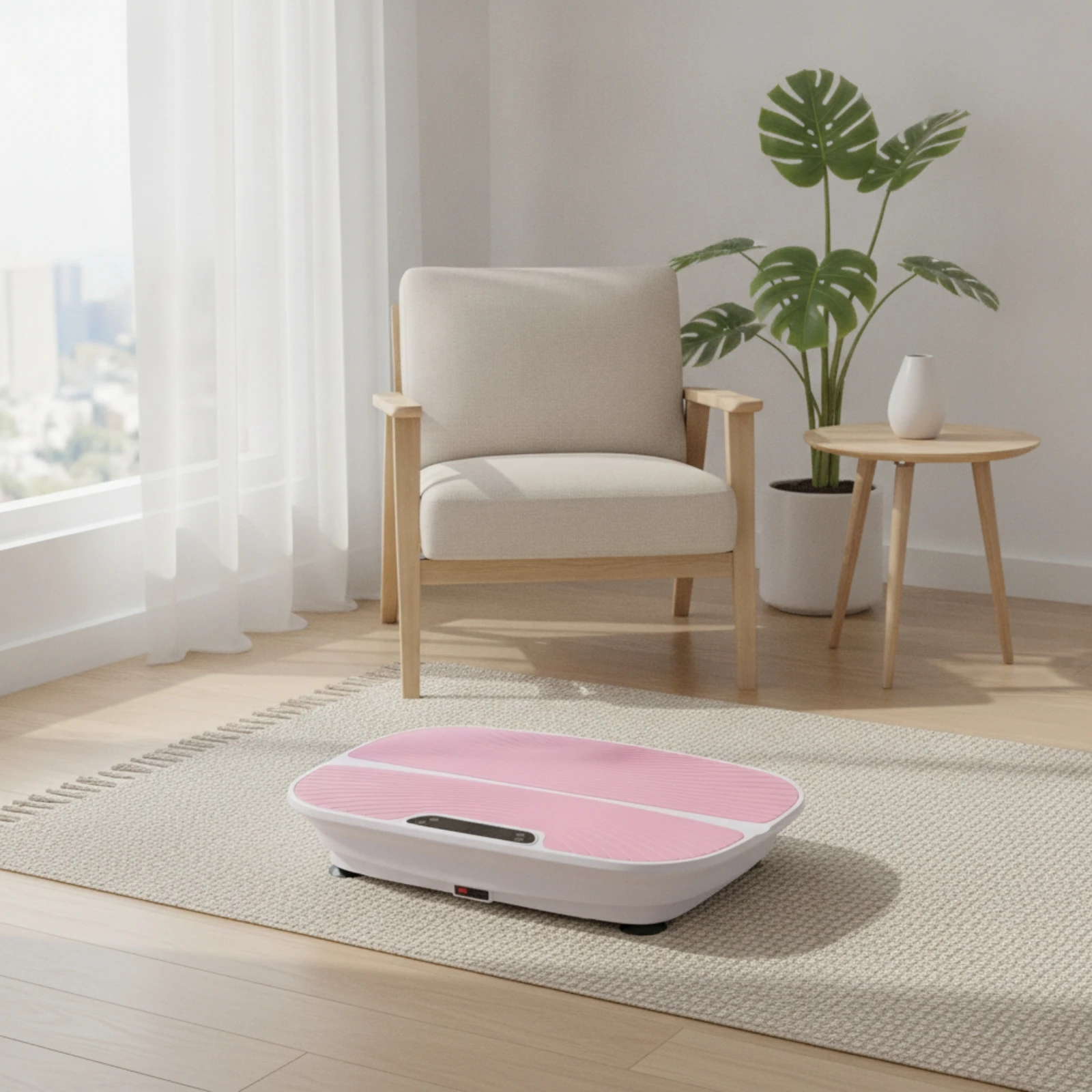 Vibration Plate with Non-Slip Surface Textured Vibration Fitness Platform Shaker Machine Portable for Home Workouts