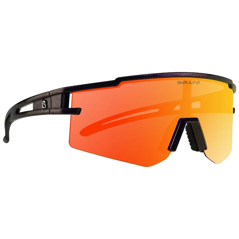 BOLLFO Photochromic Polarized Cycling Sunglasses with Myopia Insert Frame Wide Lens for MTB Road Bike Outdoor Sports