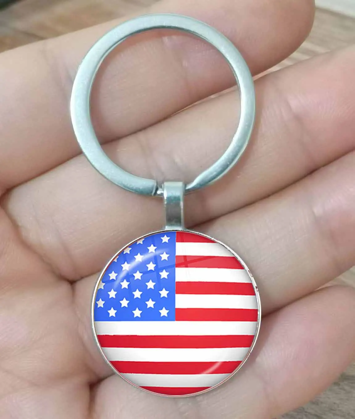 Usa, Brazil, Canada, Netherlands, Israel, Syria, Venezuela, Usa Keychain