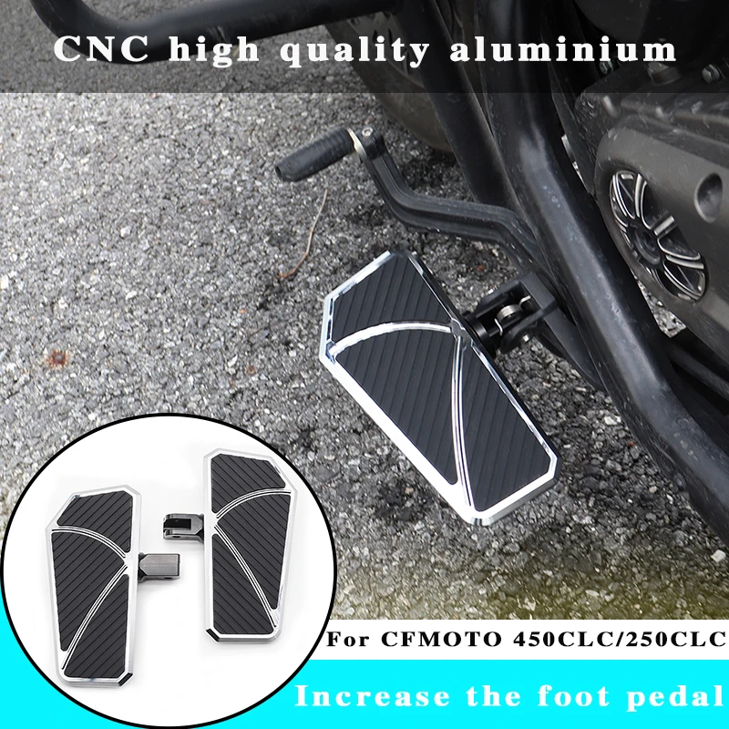 

Motorcycle Accessories Footrest Billet Wide Foot Pegs Pedals Rest Footpegs For CFMOTO 450CLC 450 CLC 450CL-C 450 CL-C 250CL-C