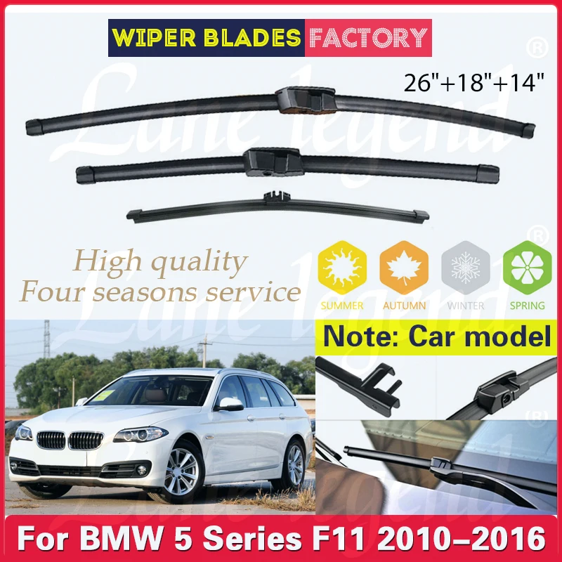 

For BMW 5 Series F11 2010-2016 Wiper LHD Front Rear Wiper Blades Windshield Windscreen Window Brushes 26"18"14" Car Accessories