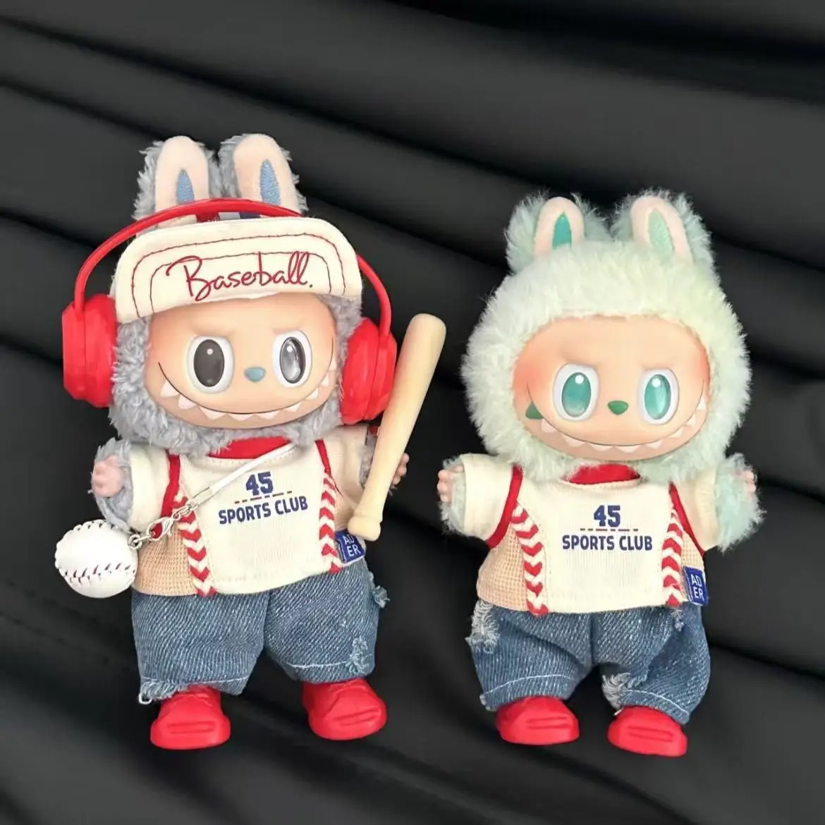 ラブブ野球服セット 可愛い野球シャツとキャップ 高品質生地 子供向けギフト 人形アクセサリー