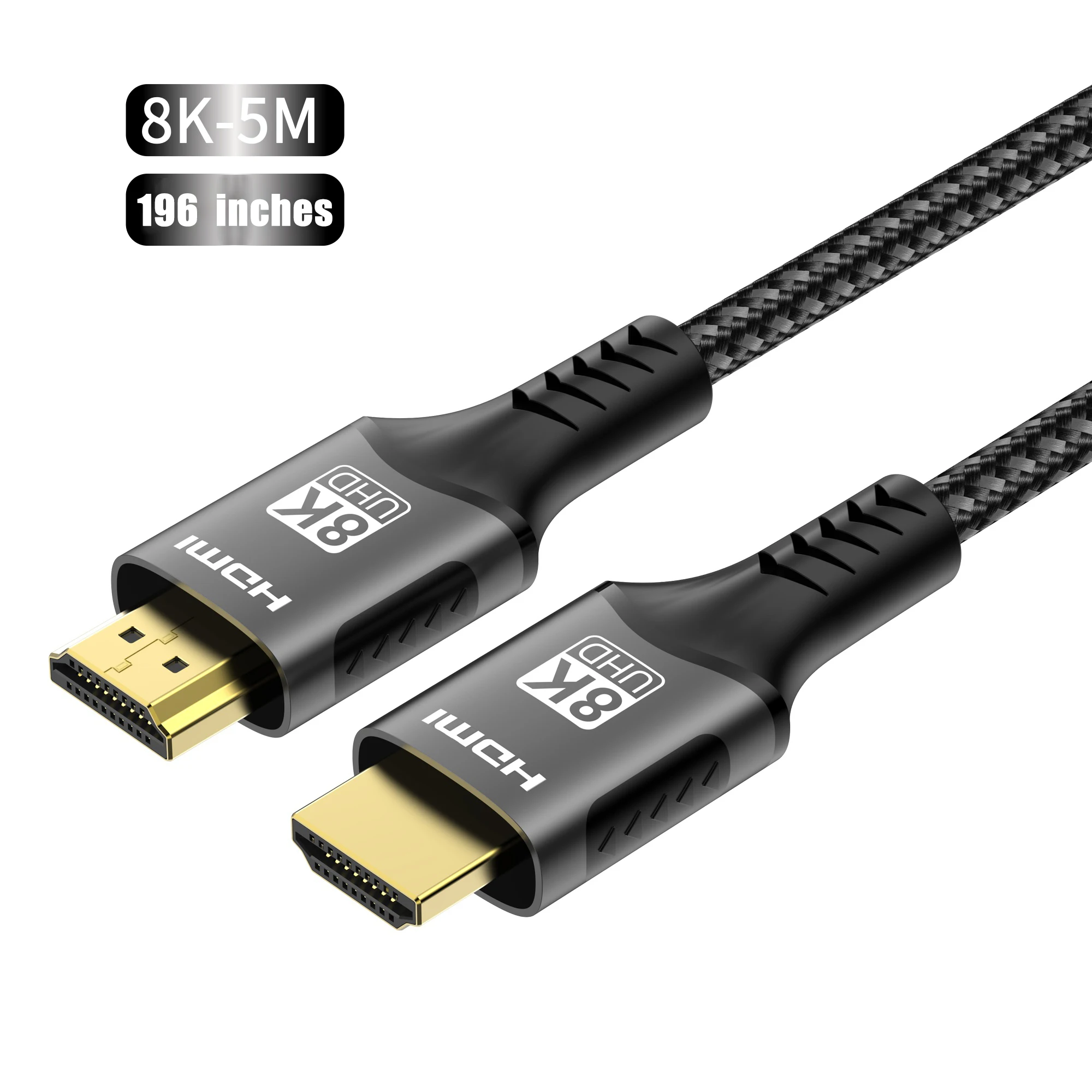 8K HDMI-Compatible 2.1 Cable 8K@60Hz 48Gbps ARC HDCP Ultra High Speed HDR For RTX Video Cable PC Laptop Projector 5 Meters Long