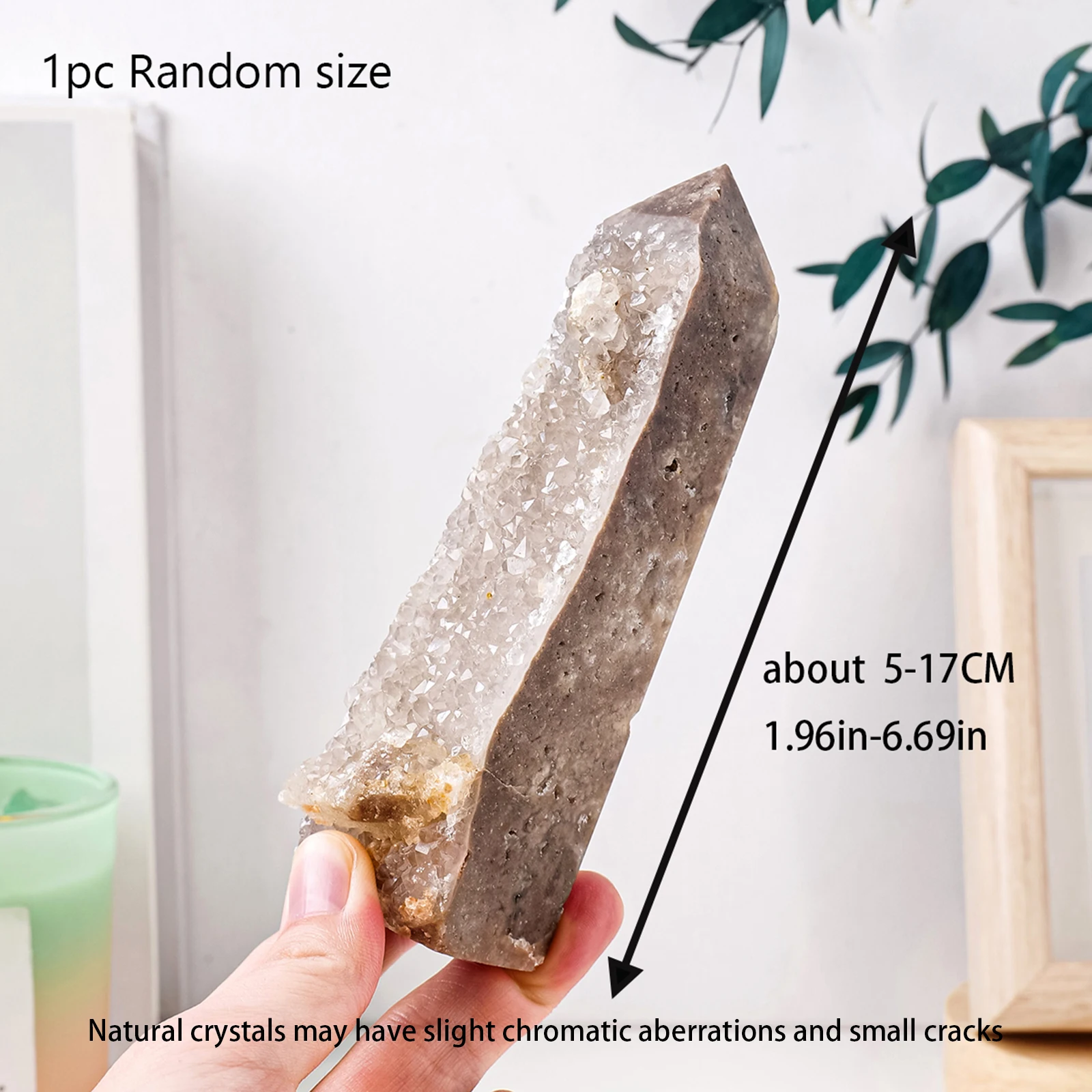 1PC Natural Clear Quartz Cluster Four Sided Pillar Ornaments Stone Mining Polished Crystal Tower Home Decoration Energy