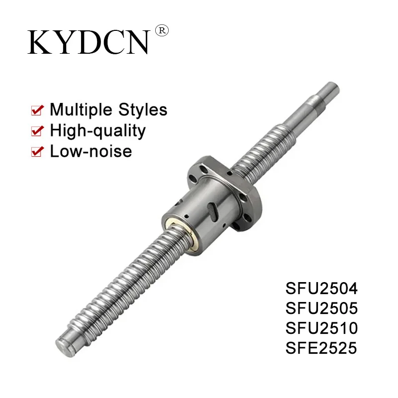 

SFU2504 SFU2505 C7 Ball Screw 25mm Single Nut Ball Screw 250mm-550mm Ball Screw for 3D Printer