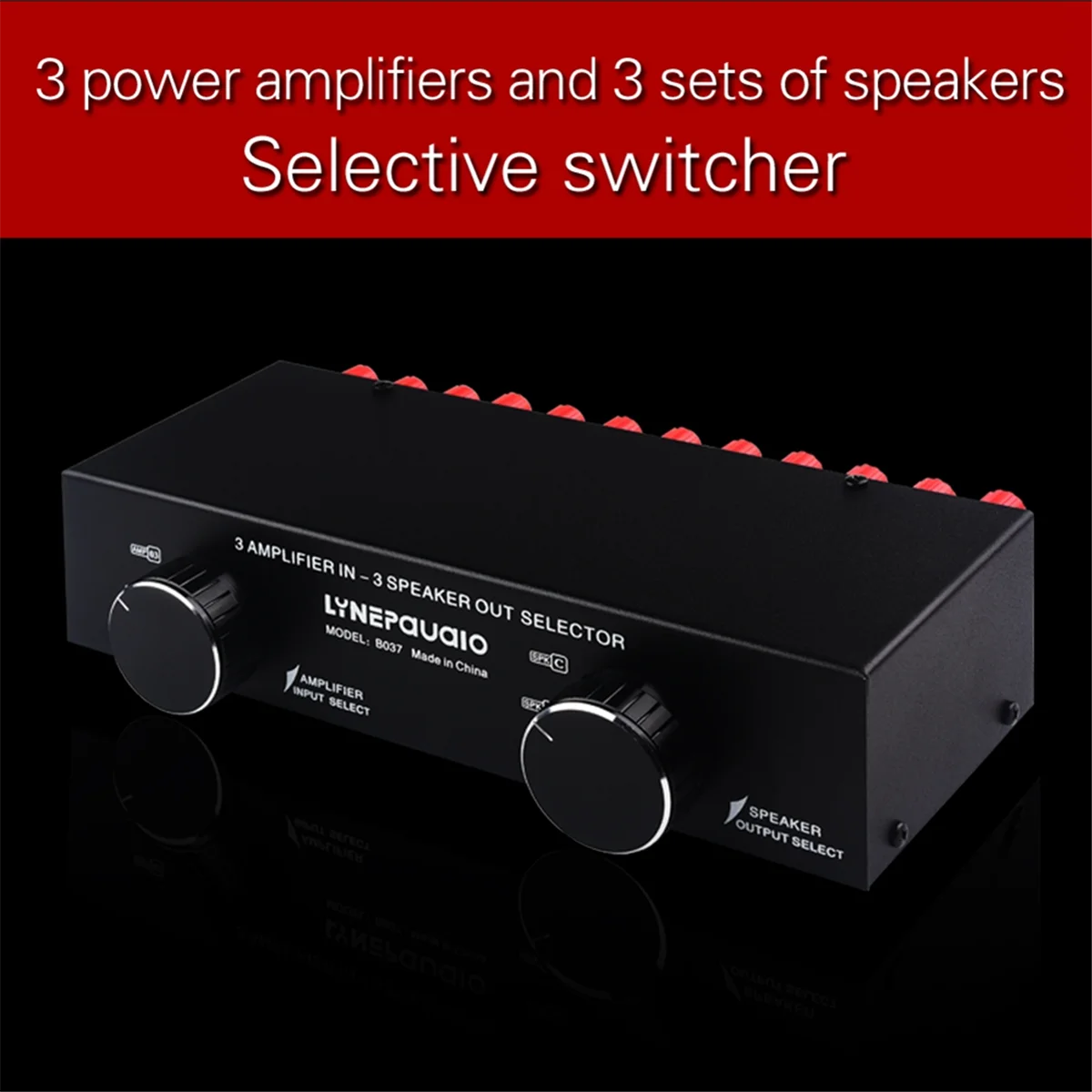 3 Input 3 Output Passive Power Amplifier and Speaker Switcher Speaker Splitter Comparator Loss of Sound Quality