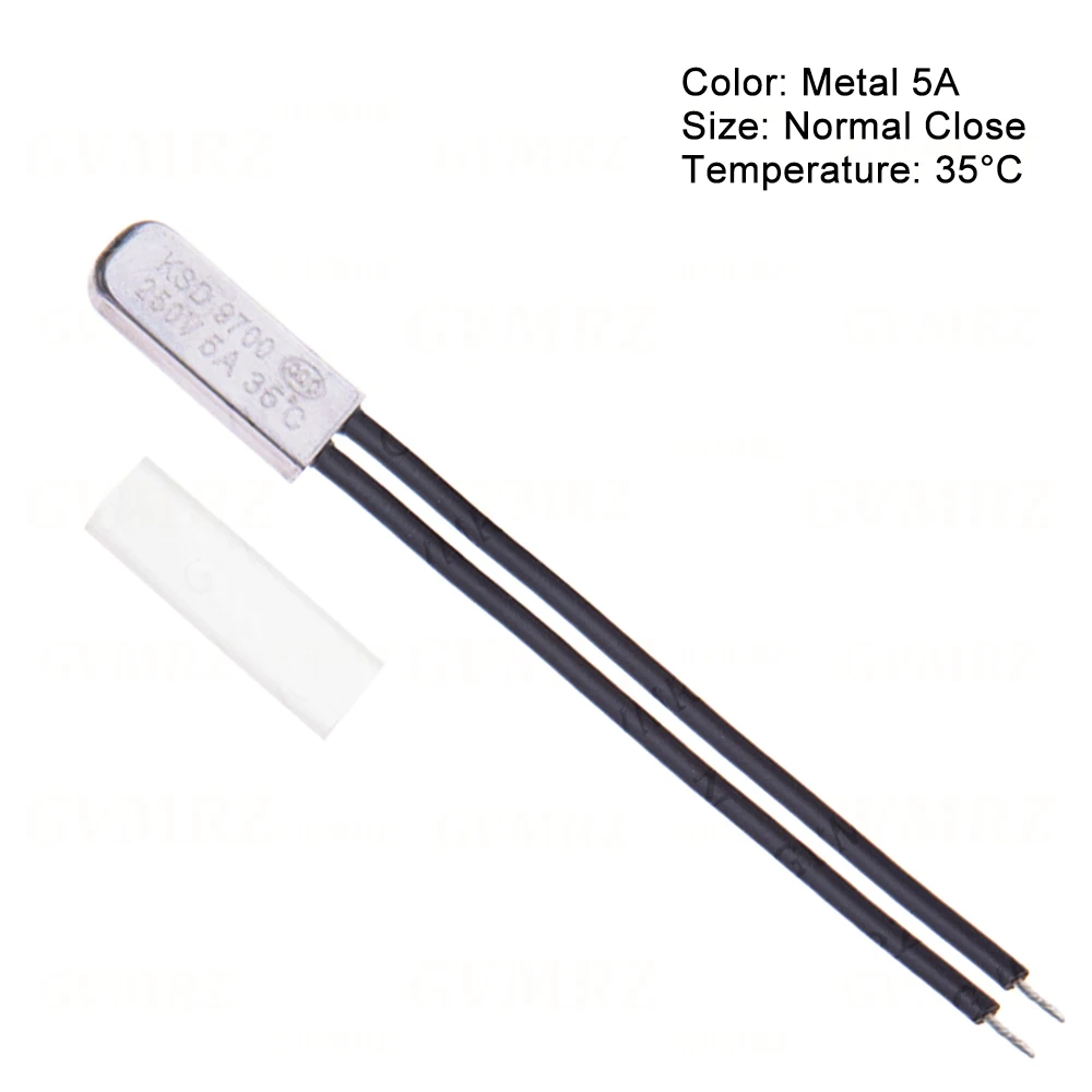 1PCS KSD9700 5A 10A 250V 15C 55C 60C NO NC Thermostat Thermal Protector fuses TePlasticumperance Switch metal/plastic NO/N C 75C