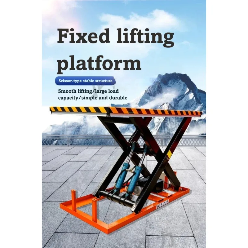 سعر FOB منصة الرفع المقصية الثابتة نظام الرفع الهيدروليكي الكهربائي لعمليات قاعدة تحميل مستودع المصنع