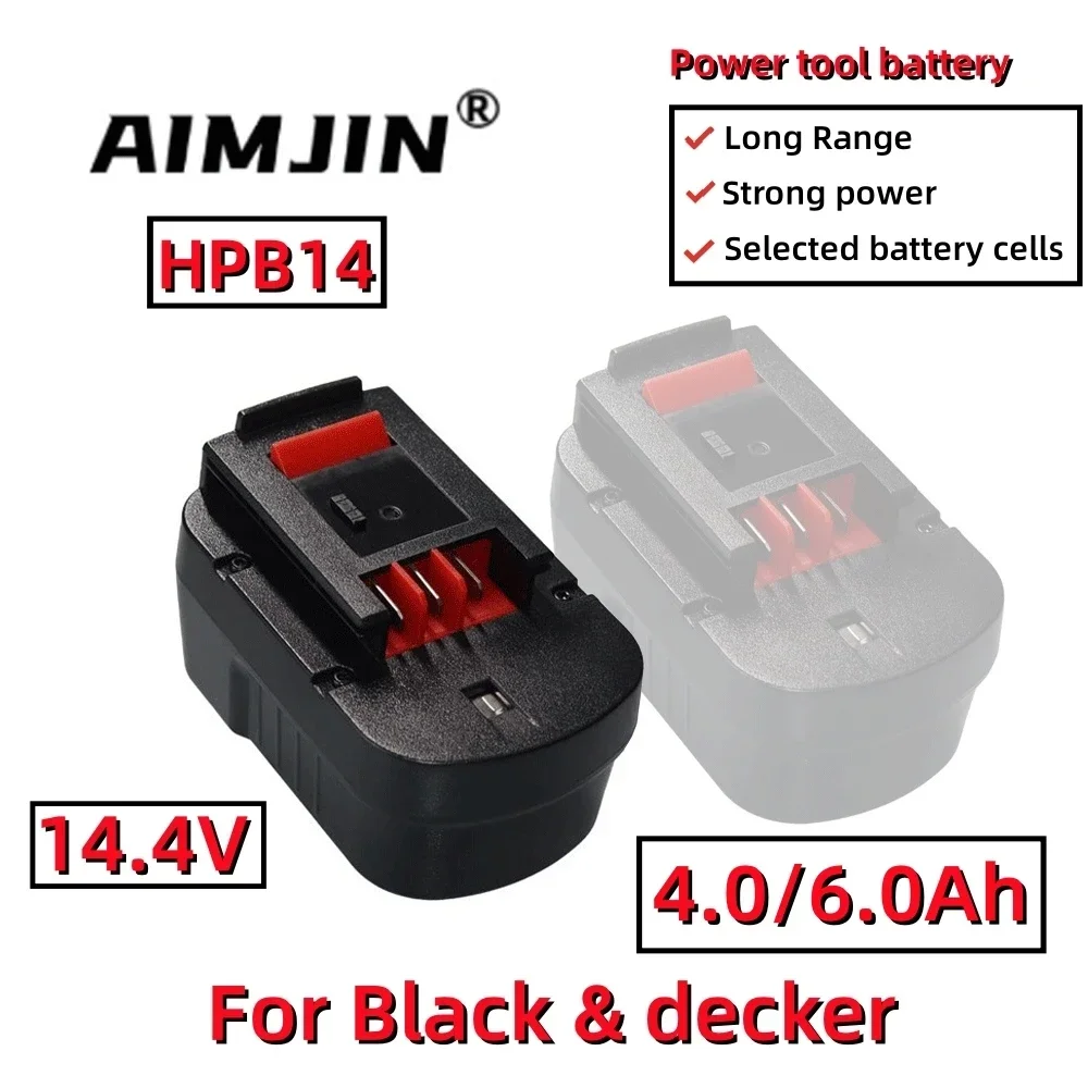 

14,4 V HPB14 для Black and Decker 4000/6000mAh Сменный никель-металлогидридный аккумулятор батареи для fiрестоm FSB14 FS140BX 499936-34