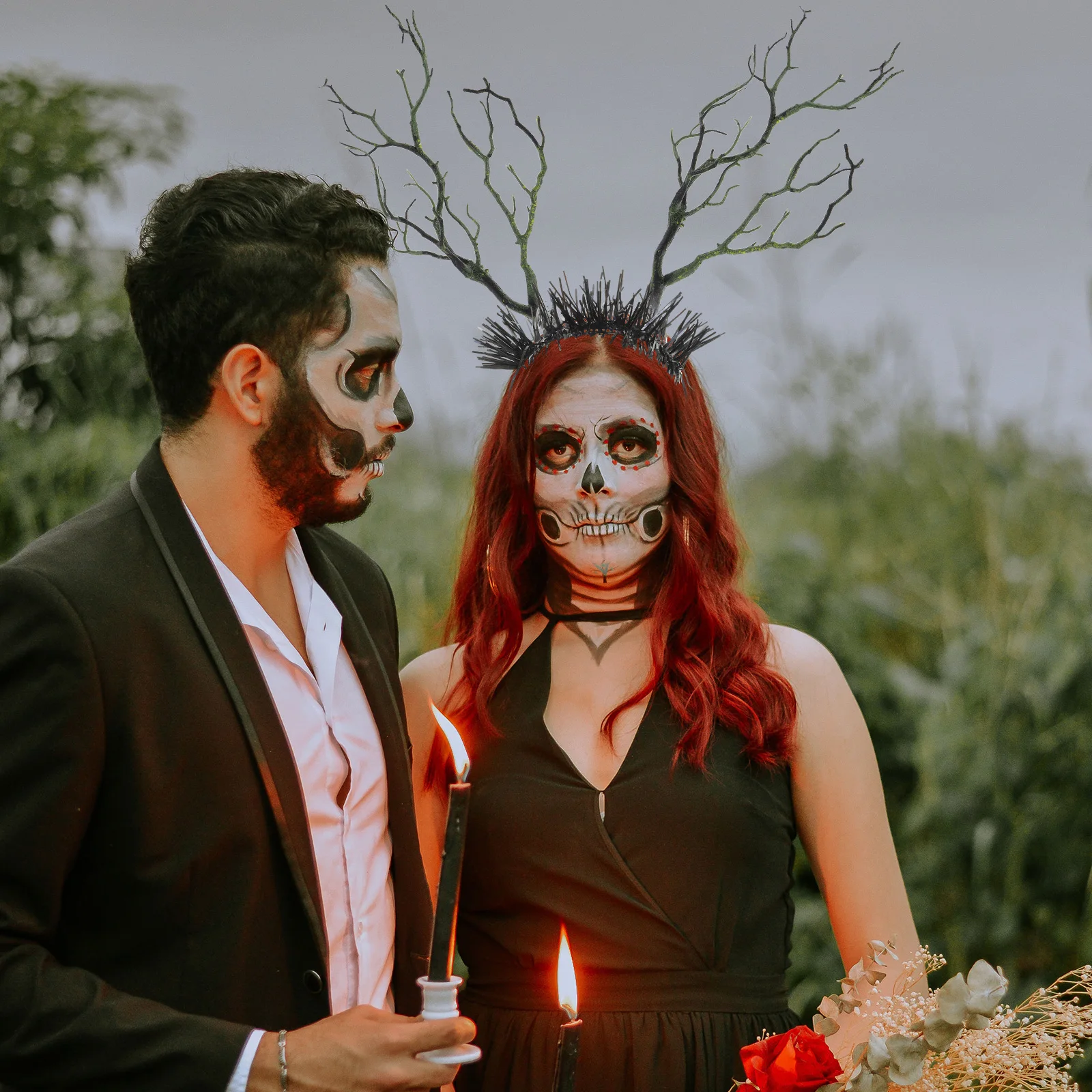 

3Pcs Artificial Branches Plastic Fake Tree Branches Green Antlers Horns Decoration Wedding Festival Home Vase Decor