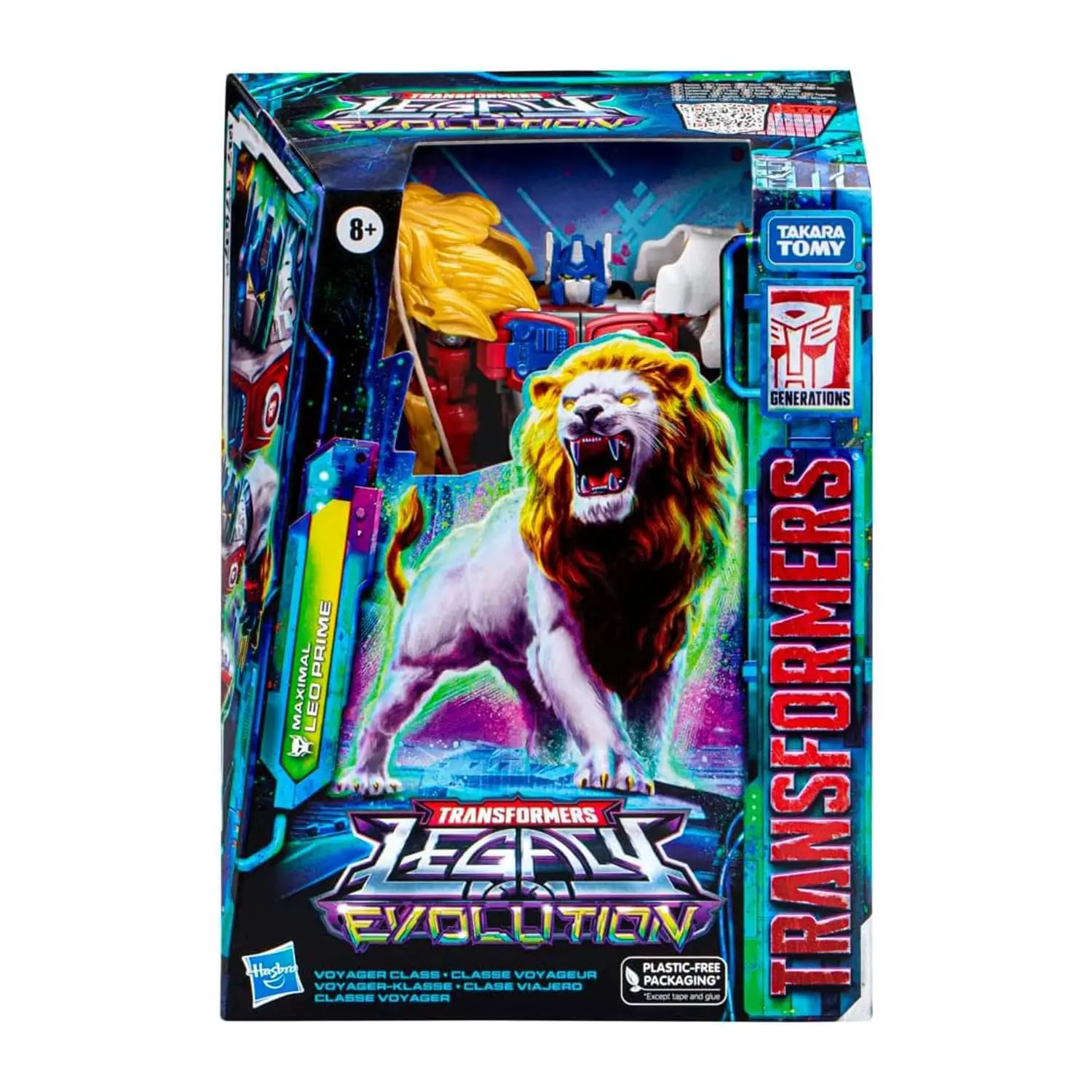 Transformers Toys Legacy Evolution Voyager Maximal Leo Prime Toy, 7 polegadas, boneco de ação para meninos e meninas de 8 anos ou mais