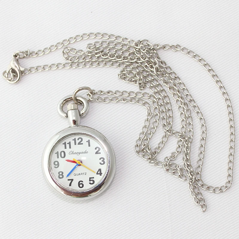 Cute Watch Mini Metal Chain Pocket Pendant Watch Necklace Quartz Watches Gift Bag Pocket Fob Watches