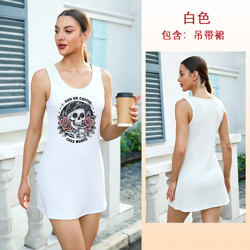 여성용 밀크 실크 조끼형 잠옷, 다양한 패턴으로 피부에 친화적인 실키 홈웨어에 인쇄 가능