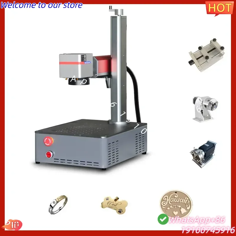 2026Hot JPT M7 Fiber Lazer 20W 30W 50W 2.5D 3D Mopa Fiber Marking Engraving Machine Metal Cup Free Sample Test