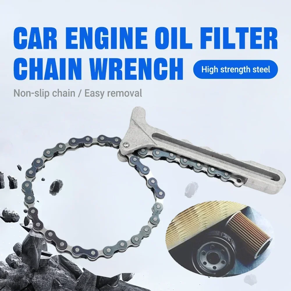 Verstellbarer Ölfilter-Kettenzangen-Entferner für Auto und Motorrad, universelles, langlebiges Handwerkzeug für Motoren – Detail 1