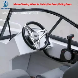 Marine Steering Wheel for Yachts, Fast Boats Rudder Fishing Boats Sea Front Operation, External Machinery, Hanging Up Bridge